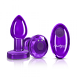 Cheeky Charms Purple Small Remote-Control Vibrating Metal Butt Plug