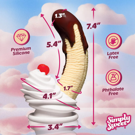 Chocolate Dipped Banana Split Premium Silicone Dildo
