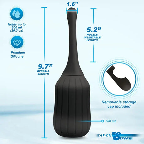 CleanStream Silicone Enema Bulb with Posable Nozzle