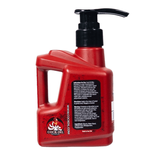 Cock Oil Water-Based Lubricant – Plastic Bottle with Pump Top 10 oz