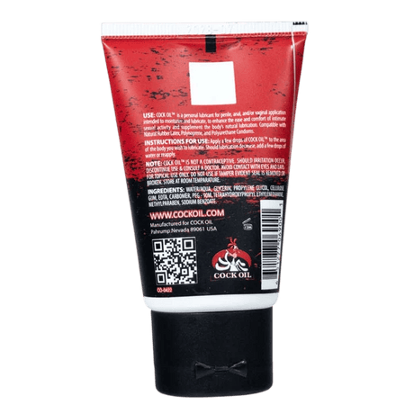 Cock Oil Water-Based Lubricant – Squeeze Tube 2 oz