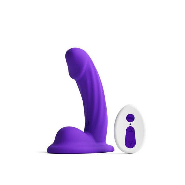 Colours - Curve - Vibrating w/ remote - 5" Dildo - Purple