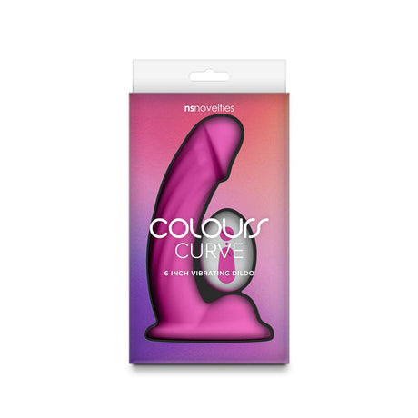 Colours - Curve - Vibrating w/ remote - 6" Dildo - Pink
