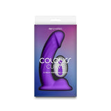Colours - Curve - Vibrating w/ remote - 6" Dildo - Purple