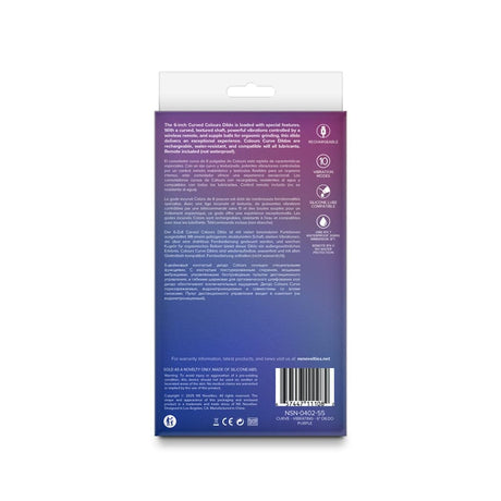 Colours - Curve - Vibrating w/ remote - 6" Dildo - Purple