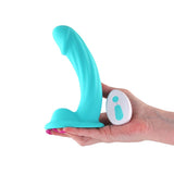 Colours - Curve - Vibrating w/ remote - 6" Dildo - Teal
