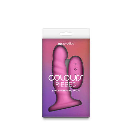 Colours - Ribbed - 5" Vibrating - Pink