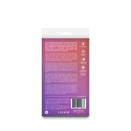 Colours - Ribbed - 5" Vibrating - Pink