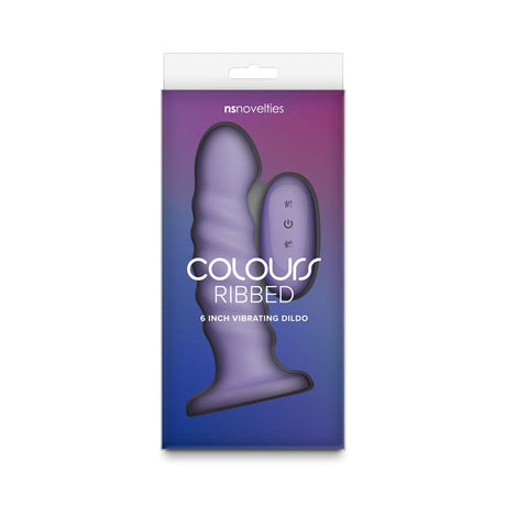 Colours - Ribbed - 6" Vibrating - Purple