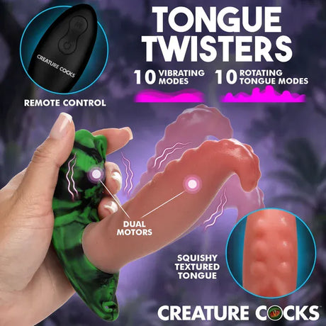 Creature Cocks Tongue Twister Panty Vibe with Harness