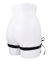 Laced Up Garters - Black