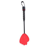 Rouge Leather Mini Hand Riding Crop - Red