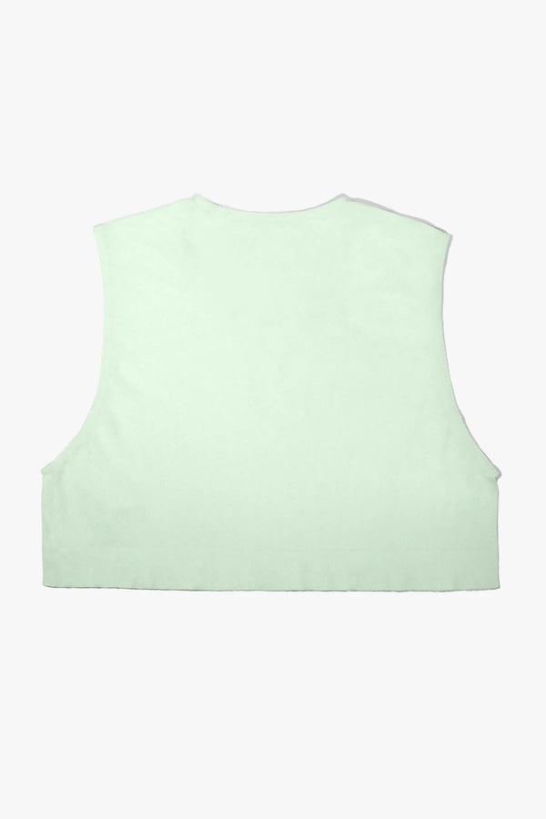Virtue Unisex Medium Sheer Mini Crop Top - Mint