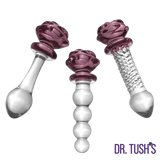 Dr. Tush's Sacred Rose Glass Plug & Dildo Trio