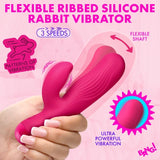 Bang! Flexible Ribbed Silicone Rabbit Vibrator