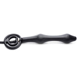 Devils Rattle Inflatable Silicone Anal Plug with Cock and Ball Ring