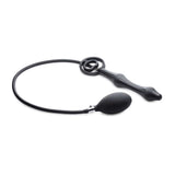 Devils Rattle Inflatable Silicone Anal Plug with Cock and Ball Ring