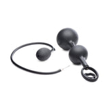 Devils Rattle Inflatable Silicone Anal Plug with Cock and Ball Ring