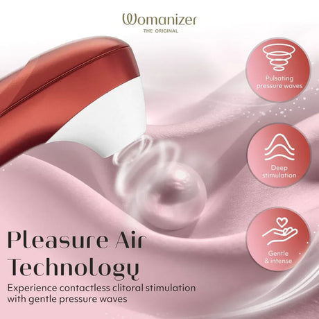 Womanizer Pro Bordeaux Red for Luxury Touchless Clitoral Stimulation