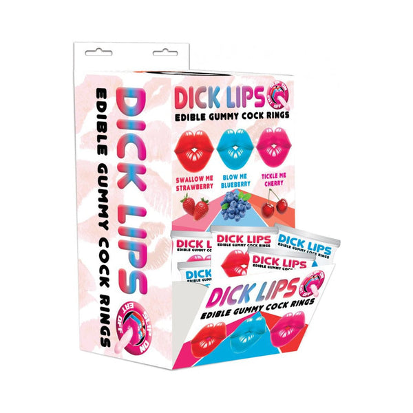 Dick Lips Edible Gummy Rings 21pc disp.