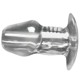 Dicked Clear Hollow Anal Plug - X-Large