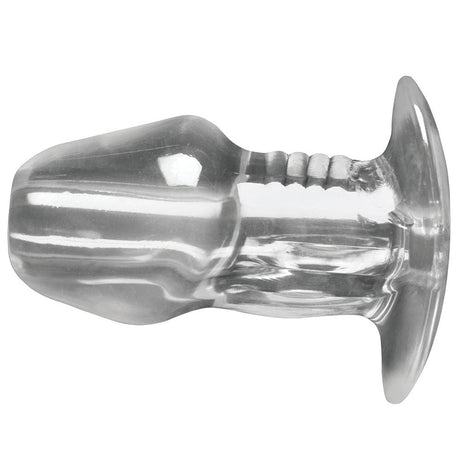Dicked Clear Hollow Anal Plug - X-Large