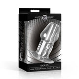 Dicked Clear Hollow Anal Plug - X-Large