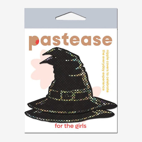 Disco Black Spooky Witches Hat Breast Pasties