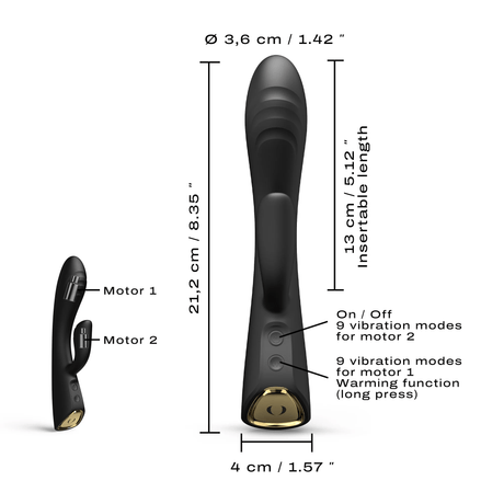 Dorcel Flexi Rabbit Vibrator - Black