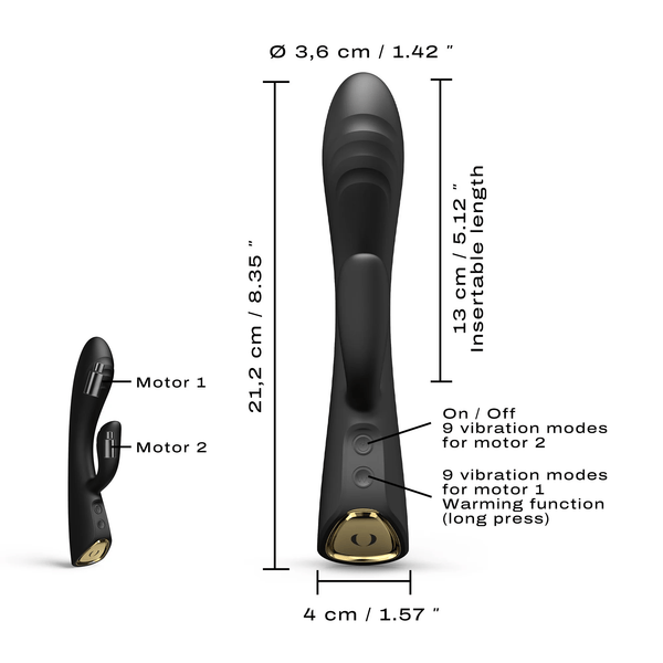 Dorcel Flexi Rabbit Vibrator - Black