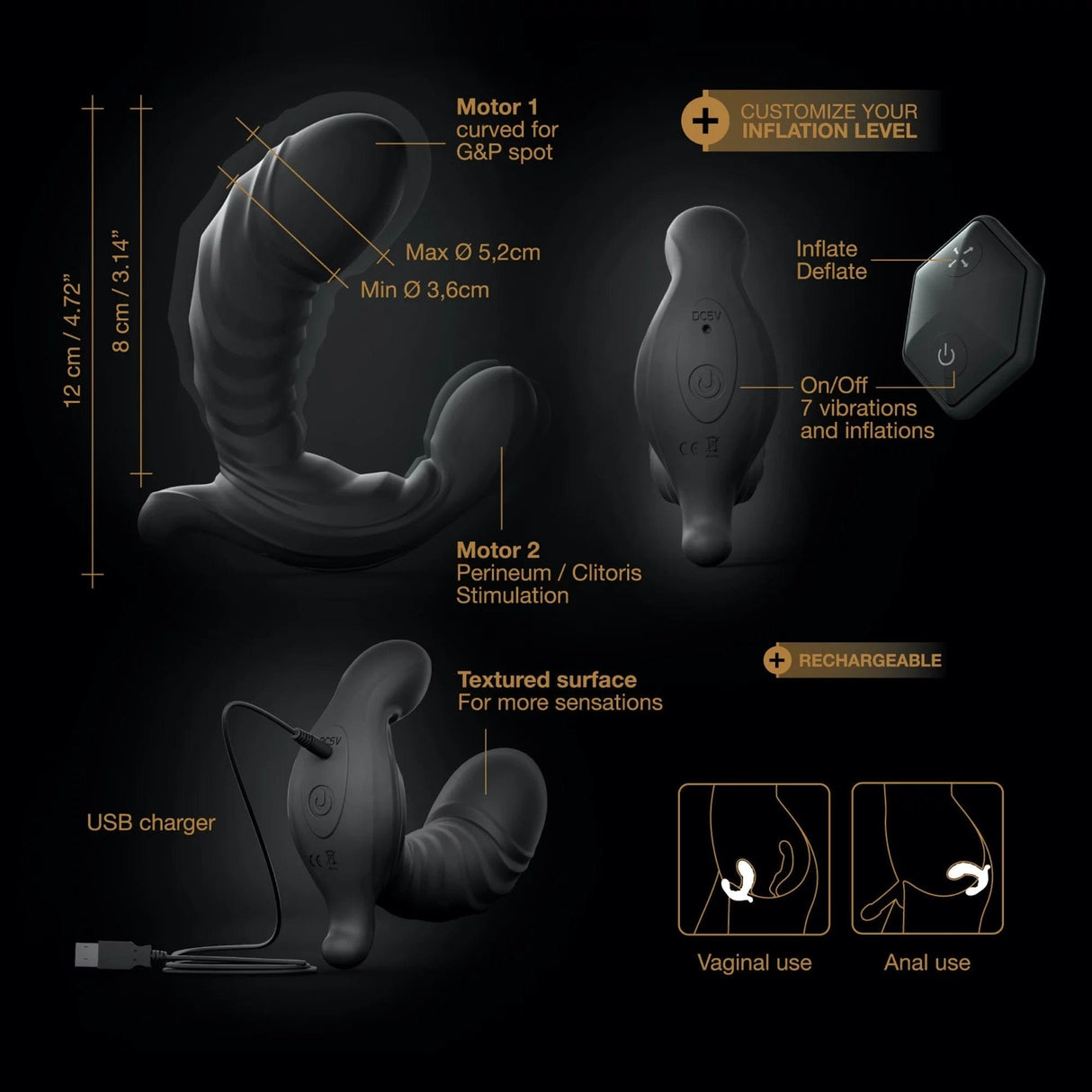 Dorcel ULTIMATE EXPAND - Inflatable Silicone Vibrator