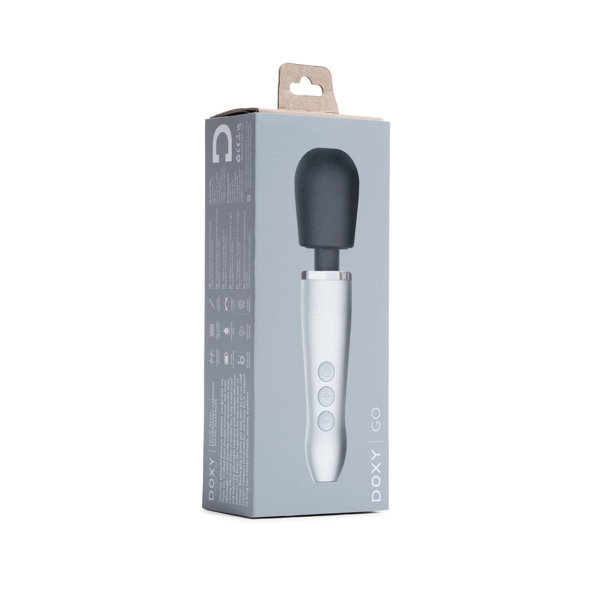 Doxy Go Wand Massager - Brushed Metal