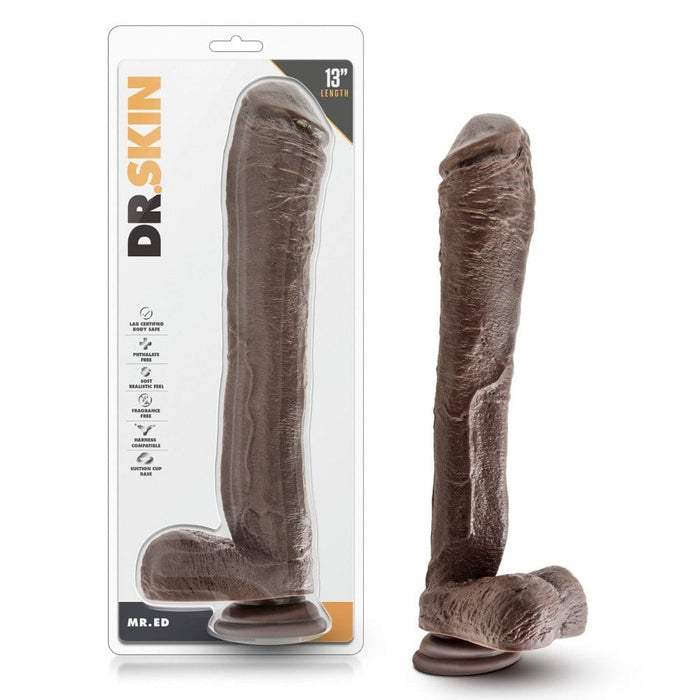 Dr Skin Mr Ed 13 inch Dildo Chocolate
