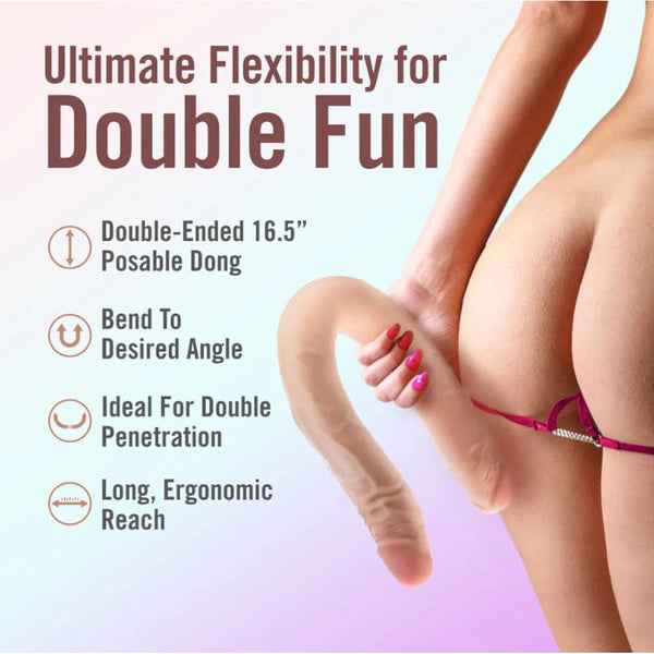 Dr. Skin Plus 16.5” Posable Double Dong