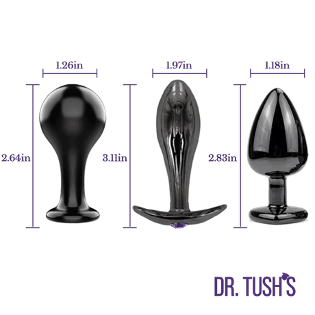 Dr. Tush's Bad Decisions Metal Anal Plug Set