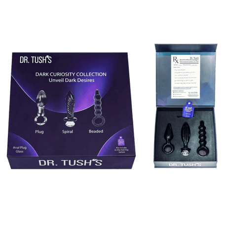 Dr. Tush's Dark Curiosity Glass Anal Plug Trio