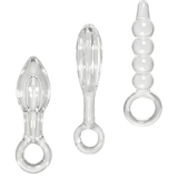 Dr. Tush's Halos of Pleasure Glass Anal Plug Trio