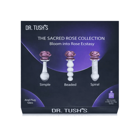 Dr. Tush's Sacred Rose Glass Plug & Dildo Trio