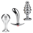 Dr. Tush's Tools of Temptation Small Metal Anal Plug Trio