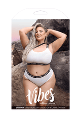 Drippin' One-Shoulder Crop Top & Cheeky Panty