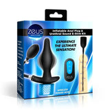 Zeus Inflatable Anal Plug & Urethral Sound E-Stim Kit w/remote