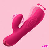 Bang! Flexible Ribbed Silicone Rabbit Vibrator