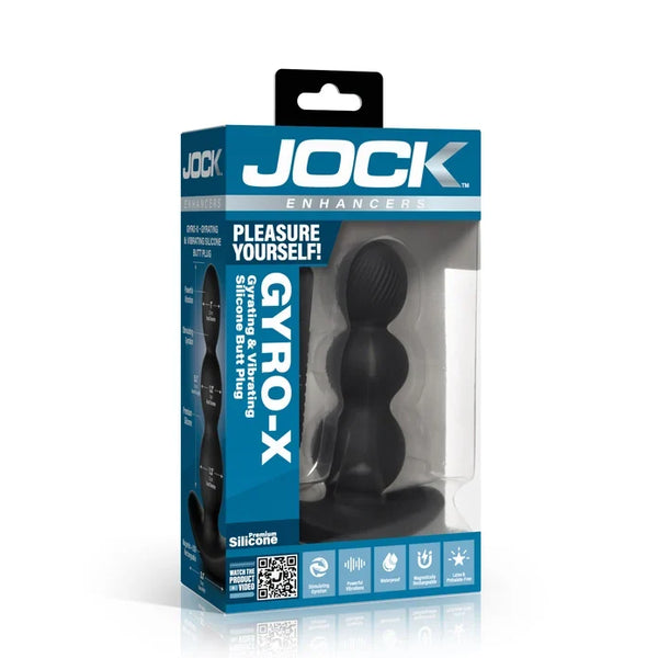 Gyro-X Gyrating & Vibrating Silicone Butt Plug w/ remote