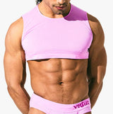 Virtue Unisex Large Sheer Mini Crop Top - Taffy