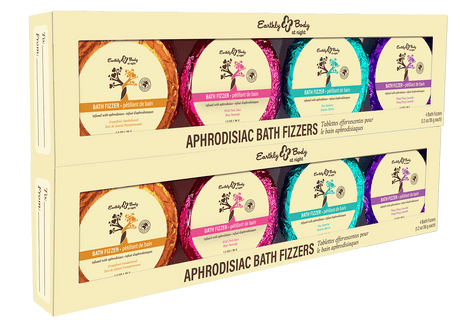 Earthly Body at Night Aphrodisiac PrePack Bath Fizzers and Candles 16pcs plus tester and candle warmer
