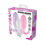 Hott Products Wet Dreams Crystal Ballers 3-Piece Anal Plug Set