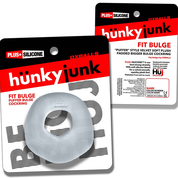 Hünkyjunk FIT BULGE Clear Steam Padded Hung-Style Cock Ring