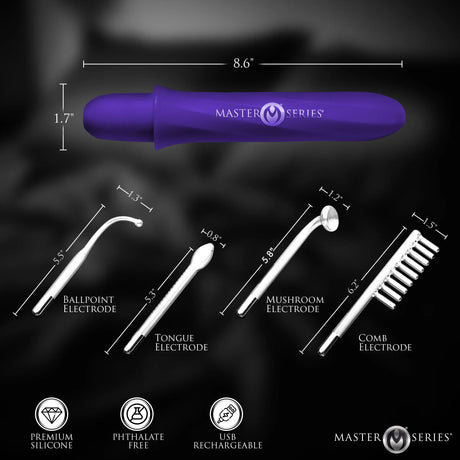 Elektrawand Rechargeable Violet Wand with Attachments - Purple