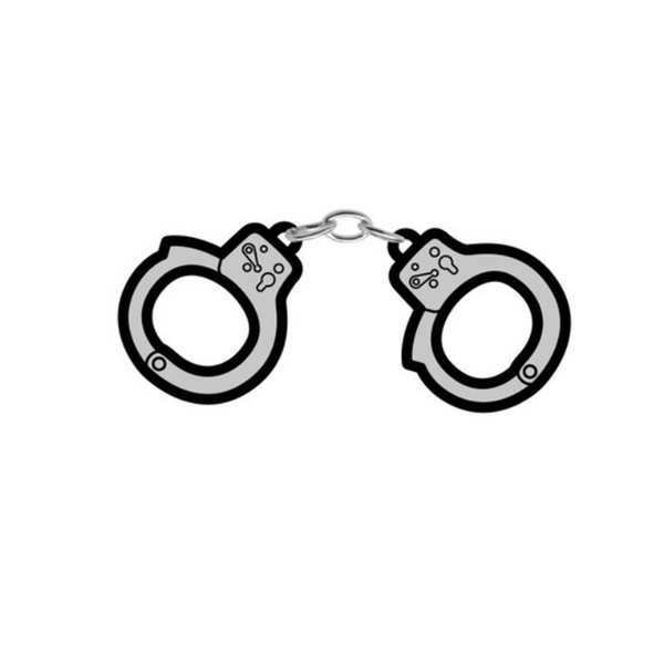 Enamel Pin: Handcuffs - Grey/Black