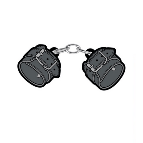 Enamel Pin: Large Leather Handcuffs